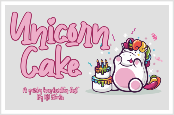 Unicorn Cake Font Poster 1
