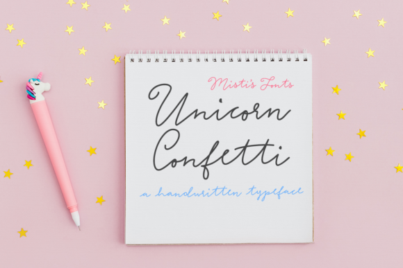 Unicorn Confetti Font Poster 1