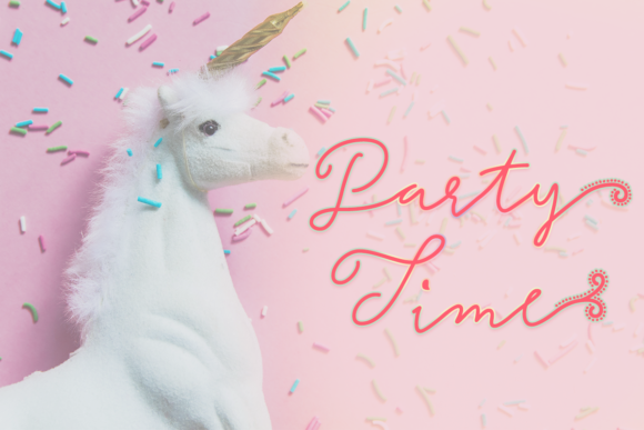 Unicorn Confetti Font Poster 2