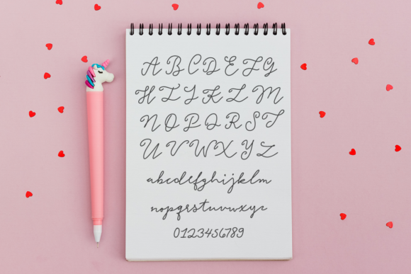 Unicorn Confetti Font Poster 3