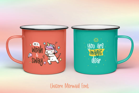 Unicorn Mermaid Font Poster 3