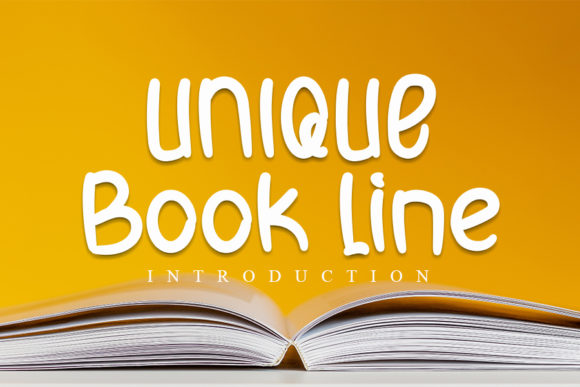 Unique Book Line Font Poster 1