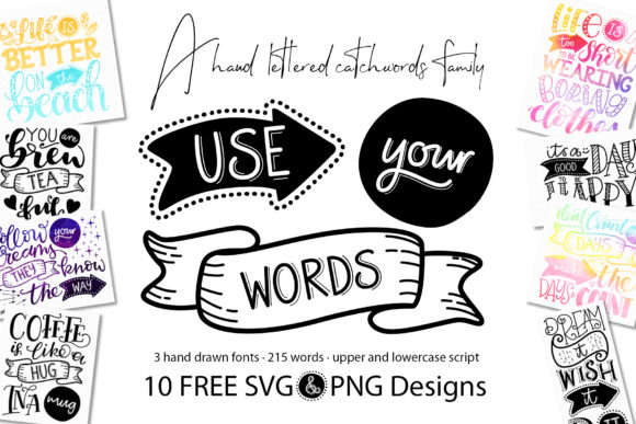 Use Your Words Font Font Poster 1