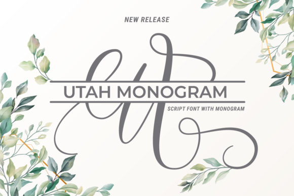 Utah Monogram Font Poster 1