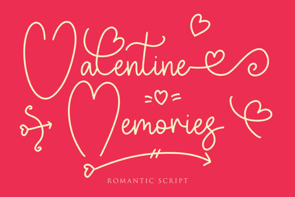 Valentine Memories Font Poster 1