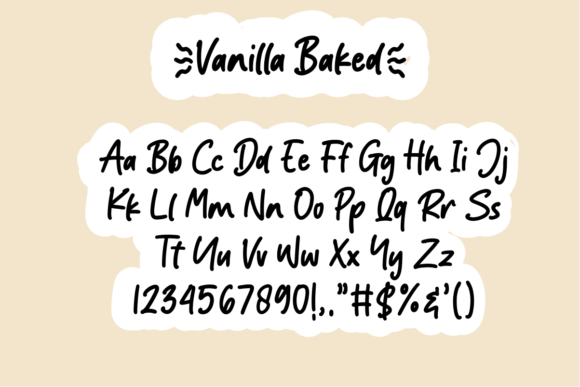 Vanilla Baked Font Poster 10