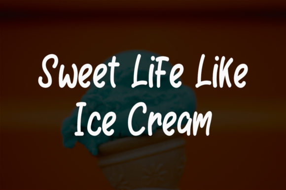 Vanilla Blue Font Poster 2