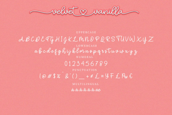 Velvet Vanilla Font Poster 8