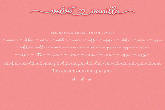 Velvet Vanilla Font Poster 9