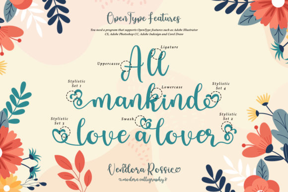 Vendora Rossie Font Poster 8