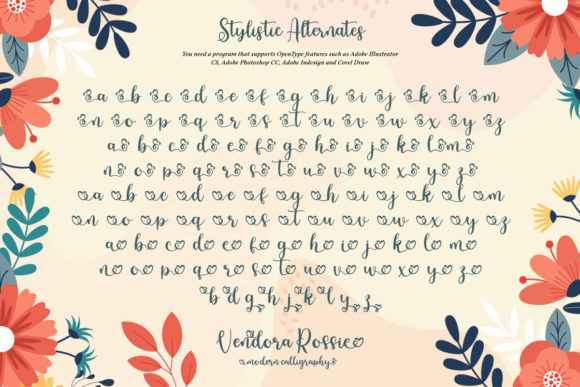 Vendora Rossie Font Poster 9