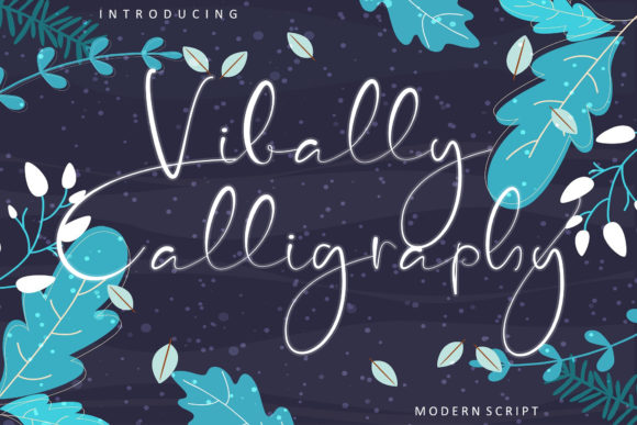 Vibally Calligraphy Font Poster 1