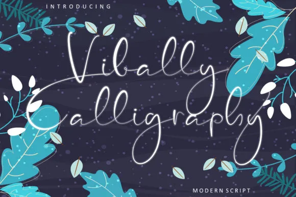 Vibally Calligraphy Font Vibally Calligraphy Font Poster 1