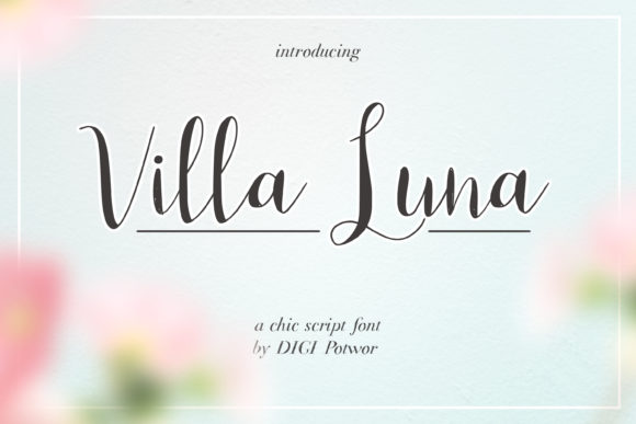 Villa Luna Font Poster 1