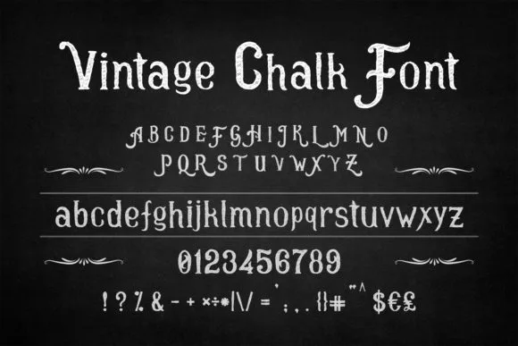 Vintage Chalk Font Vintage Chalk Font Poster 1