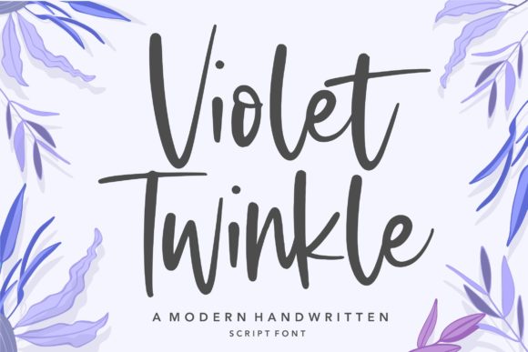 Violet Twinkle Font Poster 1