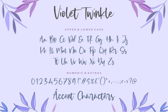 Violet Twinkle Font Poster 6