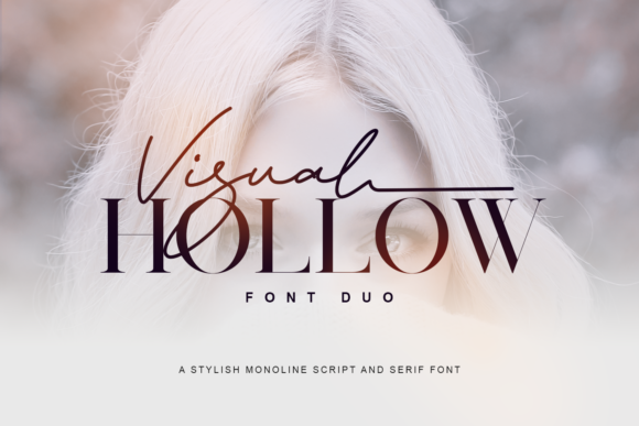 Visual Hollow Font Poster 1