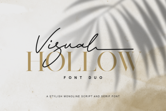 Visual Hollow Font Poster 14