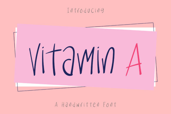 Vitamin a Font Poster 1
