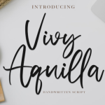 Vivy Aquilla Font Poster 1