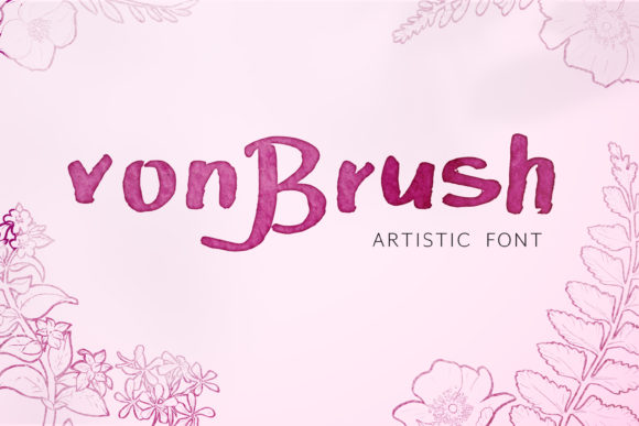 Von Brush Font Poster 1