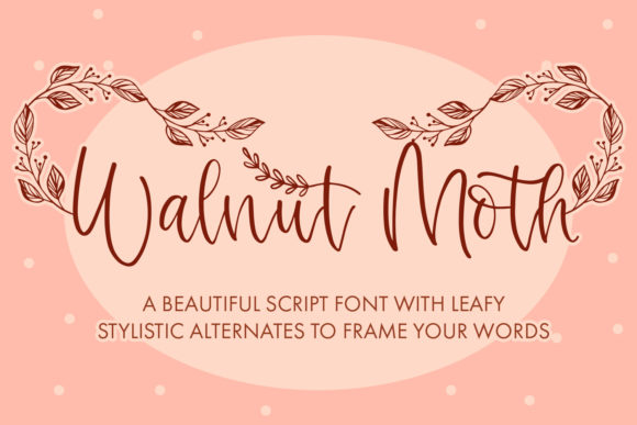 Walnut Moth Font Poster 1