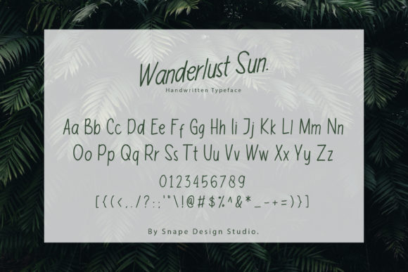 Wanderlust Sun Font Poster 2