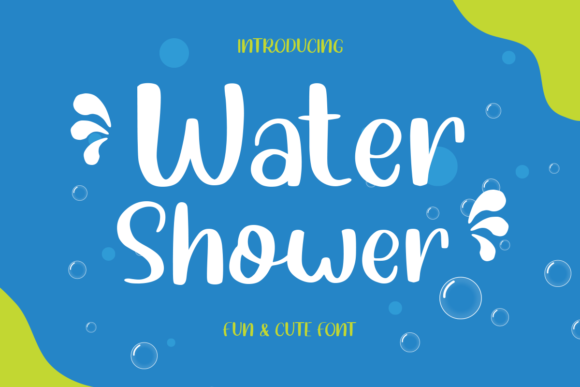 Water Shower Font Poster 1