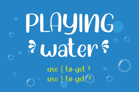 Water Shower Font Poster 5