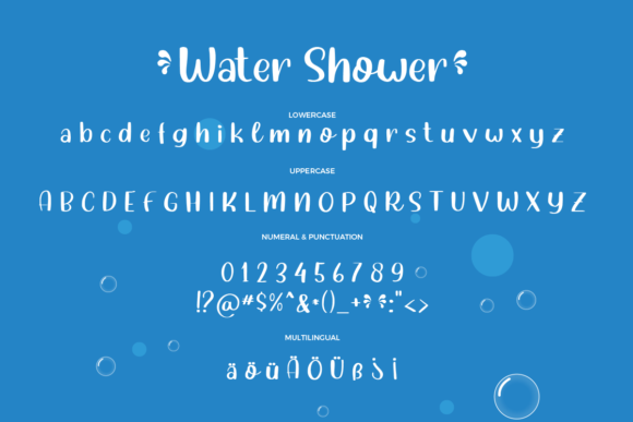 Water Shower Font Poster 7