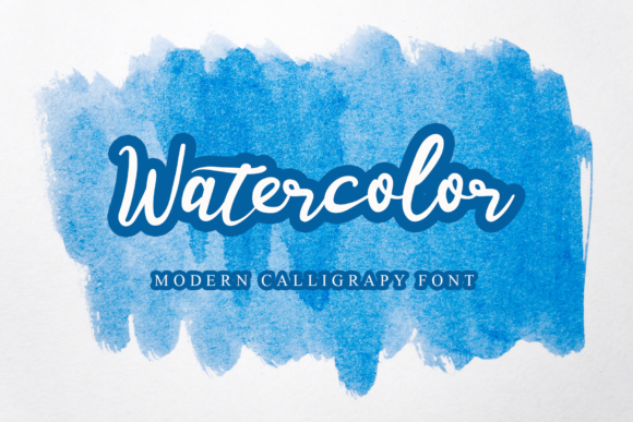 Watercolor Font Poster 1