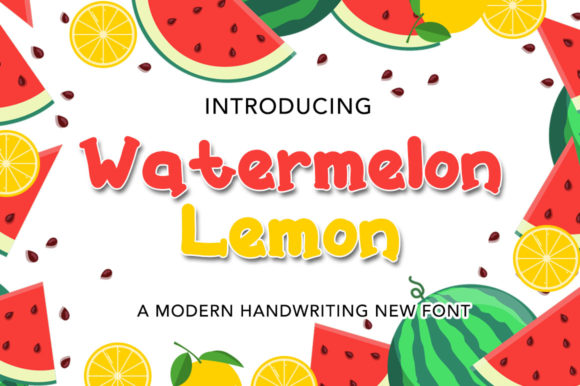 Watermelon Lemon Font Poster 1