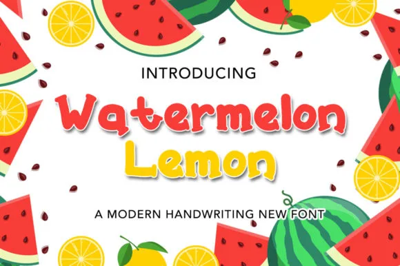 Watermelon Lemon Font Poster 1