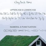 Way Back Home Font Poster 4