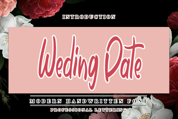 Wedding Date Font Poster 1