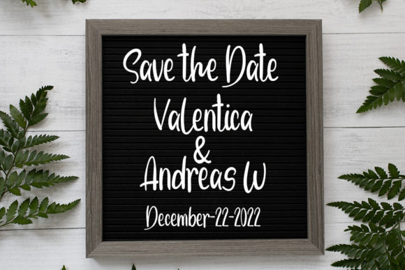 Wedding Invitation Font Poster 4