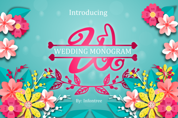 Wedding Monogram Font Poster 1