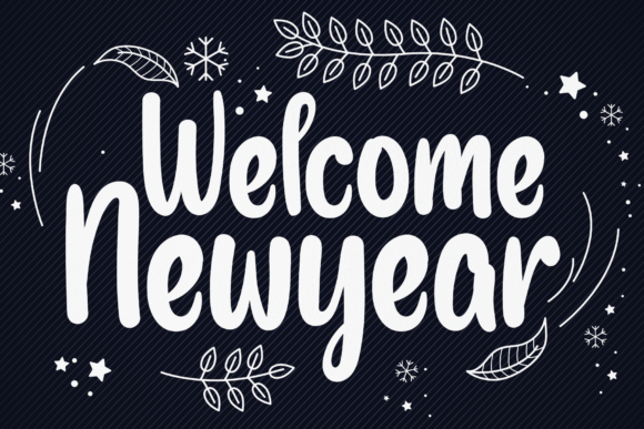Welcome Newyear Font Poster 1