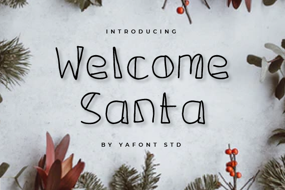 Welcome Santa Font Poster 1