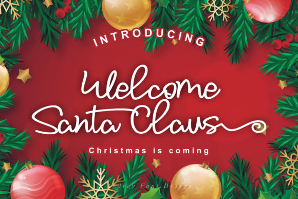 Welcome Santa Claus Font Poster 1