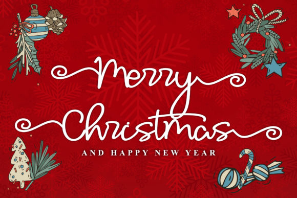 Welcome Santa Claus Font Poster 4