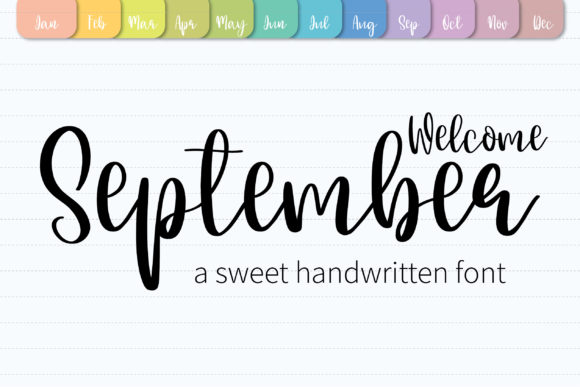Welcome September Font Poster 1