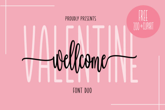 Wellcome Valentine Font Poster 1