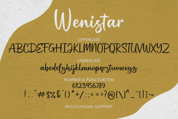 Wenistar Font Poster 5