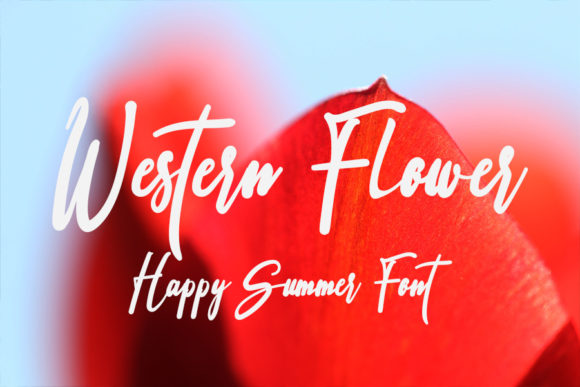 Western Flower Font Poster 1