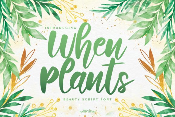 When Plants Font Poster 1