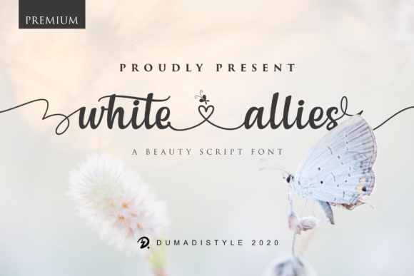 White Allies Font Poster 1