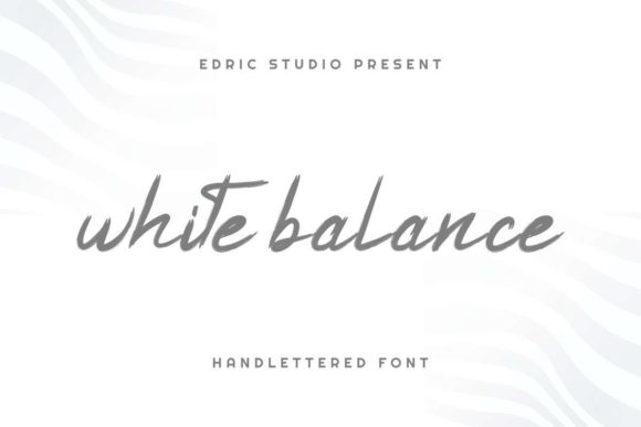 White Balance Font Poster 2