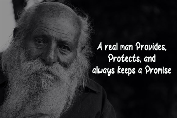 White Beard Font Poster 3